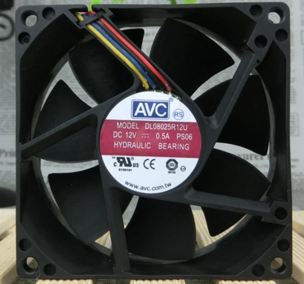 

AVC 8025 12V0.5A 8CM large air volume PWM four wire speed regulation CPU fan DL08025R12U