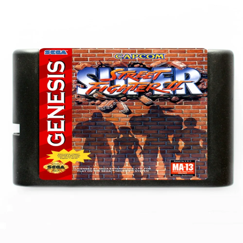 

Sega MD game card - Super Street Fighter 2 for 16 bit Sega MD game Cartridge NTSC Only