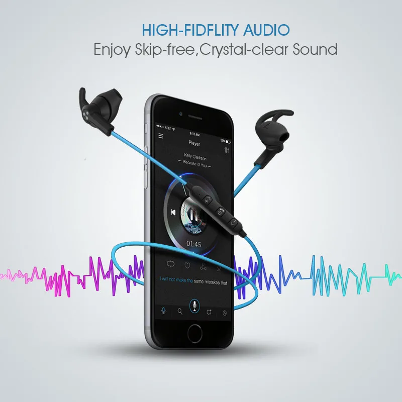 Оригинальные наушники Syllable SF801 Bluetooth V4.2 Спортивная беспроводная гарнитура стерео