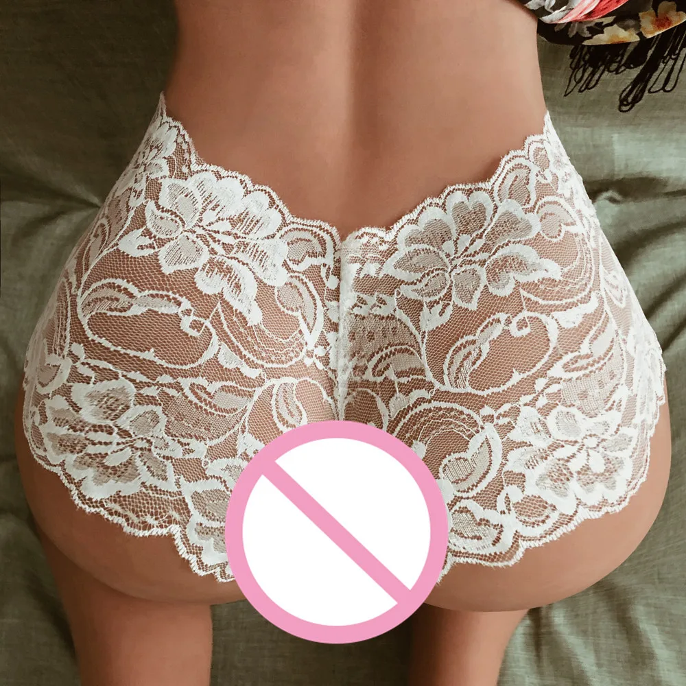 Sexy Women Lace Underwear Seamless Breathable Hollow Boyshort Solid Color Woman Panties Brief Lingerie Underwear Hot Sale*B