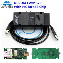 Novo opcom v1.99 firmware v1.70 1.78 1.95 opcom 1.99 a qualidade OP-COM 1.70 para op-el diagnóstico-ferramenta op com com pic18f458 ftdi