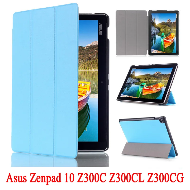 

PU Leather Cover Stand Case for Asus Zenpad 10 Z300C Z300CL Z300CG Tablet Shell Skin For Z300 P023 + Screen Protectors + Stylus