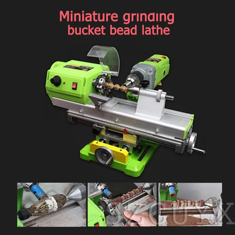 DT-1009 stainless steel small DIY woodworking mini lathe bench drill, high precision metal micro grinding micro processing