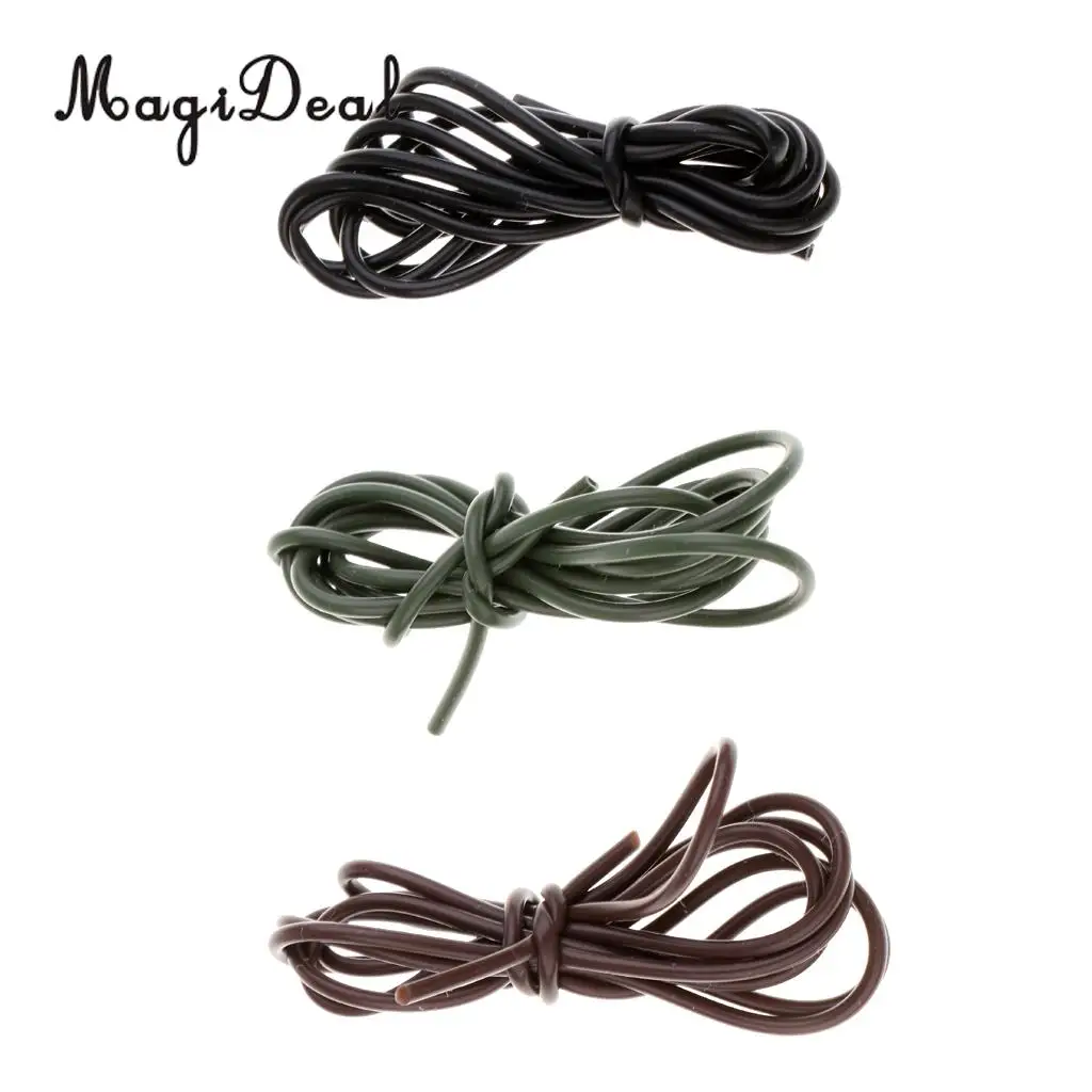 MagiDeal 3 meters Silicone Rig Tube Sleeves Anti  Rig Tubing Carp Fishing Terminal Tackle for outdoor carp fishing