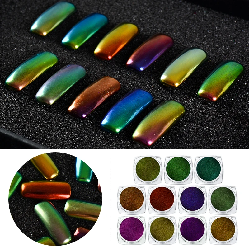 

Mtssii Mirror Magic Nail Glitter Powder Dazzling Nail Art Powder Mirror Effect Nail Art Decoration Pigment Dust Manicure Tips