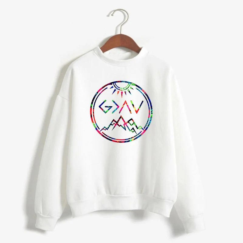 God Is Greater Than The Highs And Lows Hoodies Women Casual Crewneck Sweatshirt Pullvoers Loose Swe