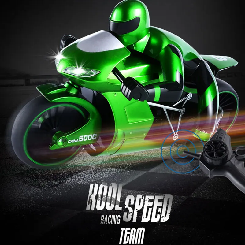 

High Speed RC Motorcycle with LED Light RC Motorbike Model Toys Race Remote Control Drift Motor Toys for Children Gift