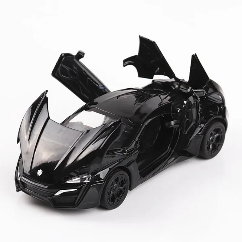 14,8 см 1:32 Масштаб металлический сплав Lycan Fast F8 модель автомобиля оттягивающая модель литые автомобили игрушки для детей детские украшения дома