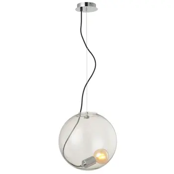 

Modern Designer Simple Transparent Glass Ball Pendant Light Creative Loft Bubble Ball Ceiling Hanging Lamp