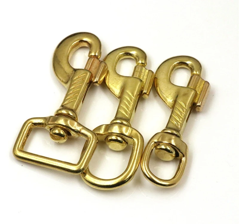 

D ring Base Embossed Brass Lobster Claw Clasps Buckle Ring Snap Hook Webbing Strapping Dog Collar leather belt diy accessories