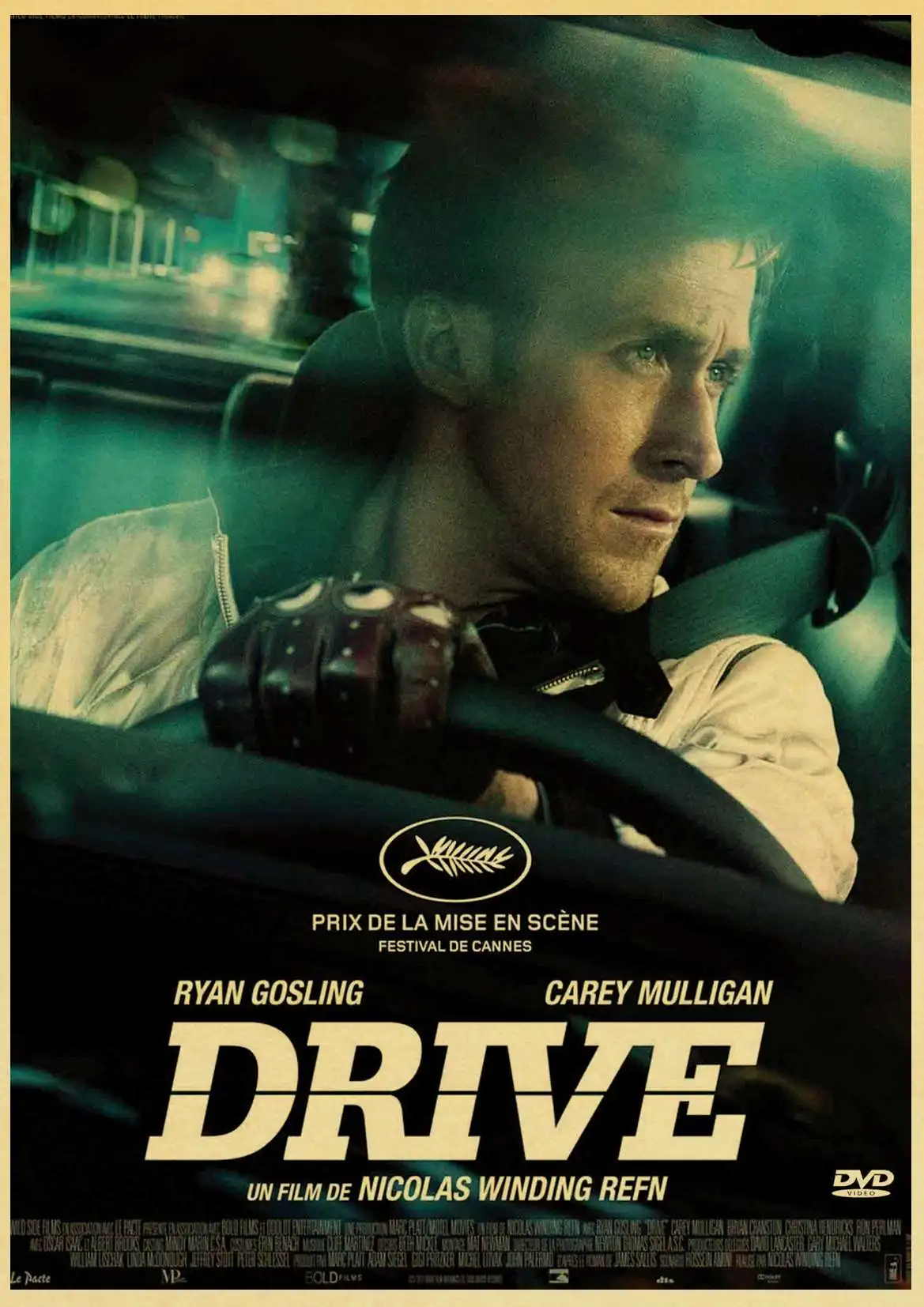 Ryan Gosling Classic Movie Drive Poster Vintage Wall Poster Home Room Study Wall Decor Kraft Paper Wall Pictire/Painting 