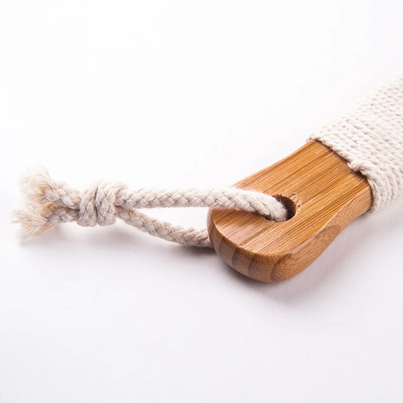 Aimjerry الطبيعي الخشن طويلة المضادة للانزلاق مقبض خشبي الجسم Maasage الرعاية الصحية فرشاة حمام للحمام سنفرة للجسم