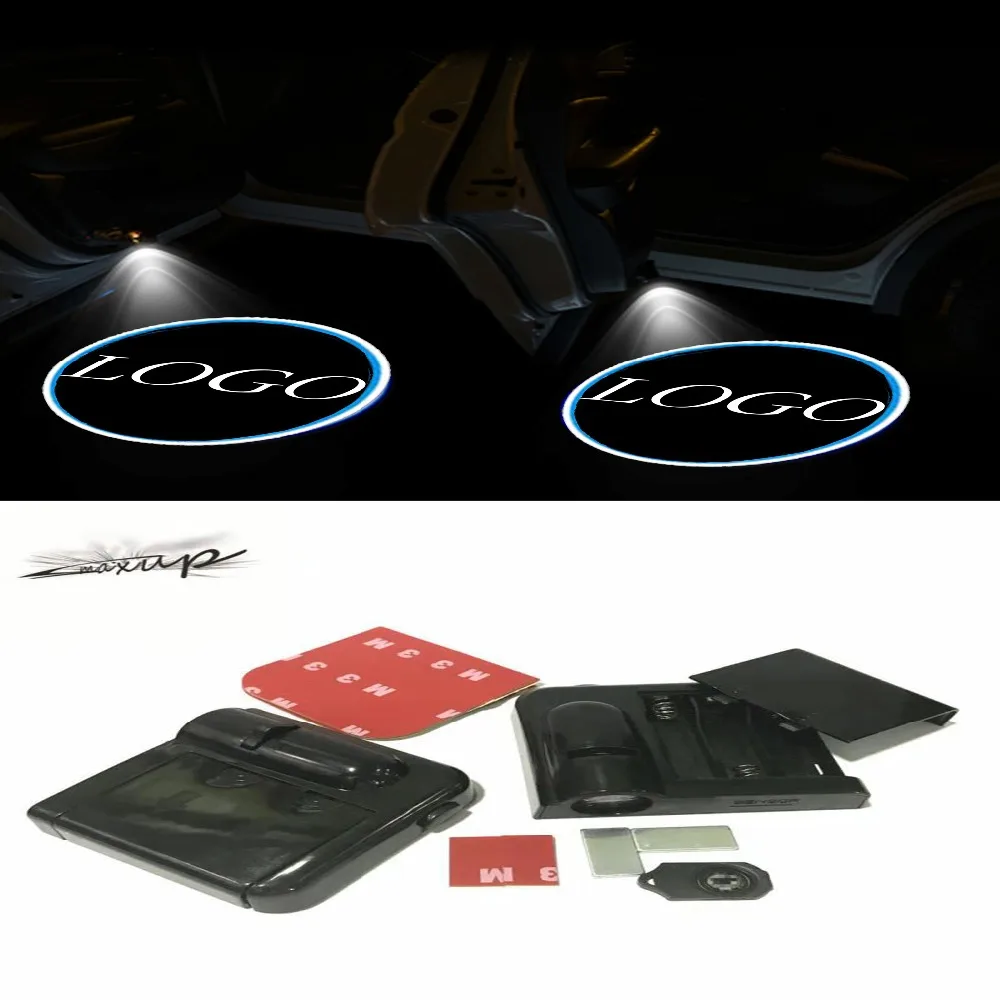

Maxup one pair Wireless Auto spare parts For Buick Car door Project lamp Laser Welcome light Universal LED Logo New arrival
