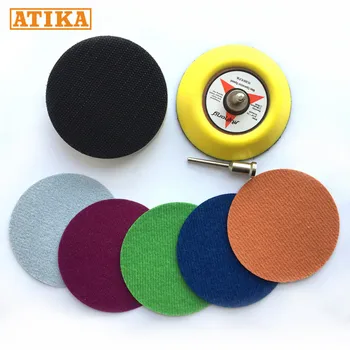 

1pc 3 Inch Backup Sanding Pad with 3mm Shank + 3 Inch Interface Pad + 10pcs 3 Inch Waterproof Sandpaper for Grinding&Polishing