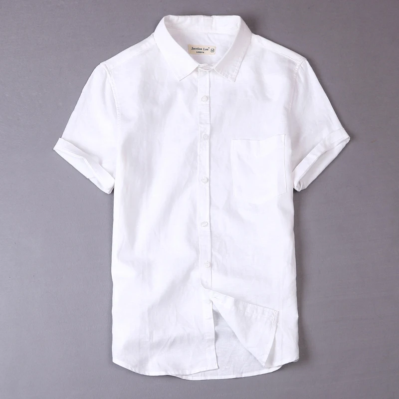 

Summer business linen shirt men short sleeve casual men shirts comfortable slim shirt mens cotton brand shirt male camisa