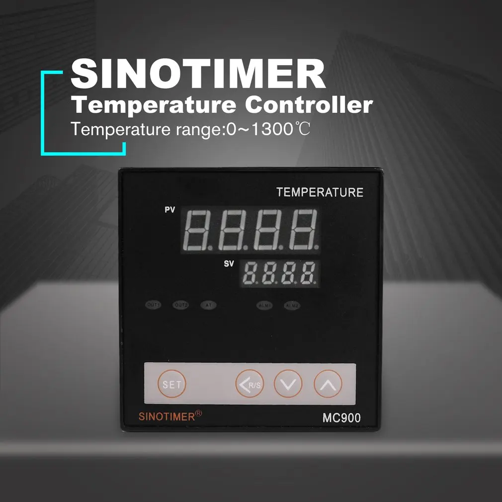 SINOTIMER MC900 Вход PID Температура контроллер датчик термостата K термопары регулятор реле Выход охладитель сигнализации