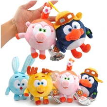 4pcs Malyshariki Smeshariki Stuffed Animals penguin rabbit deer pigs Plush font b Toys b font Pendant