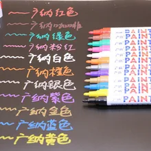 Quevinal 144 шт. красочные Водонепроницаемый Ручка автомобилей шин протектора CD металла постоянное Краски граффити жирной стилус