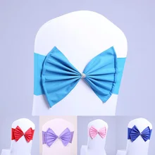 Подвязка из спандекса для стула подходит для всех стульев ленты для свадебных стульев бант эластичная лента на стул повязки на спинку для свадебной вечеринки церемония банкета