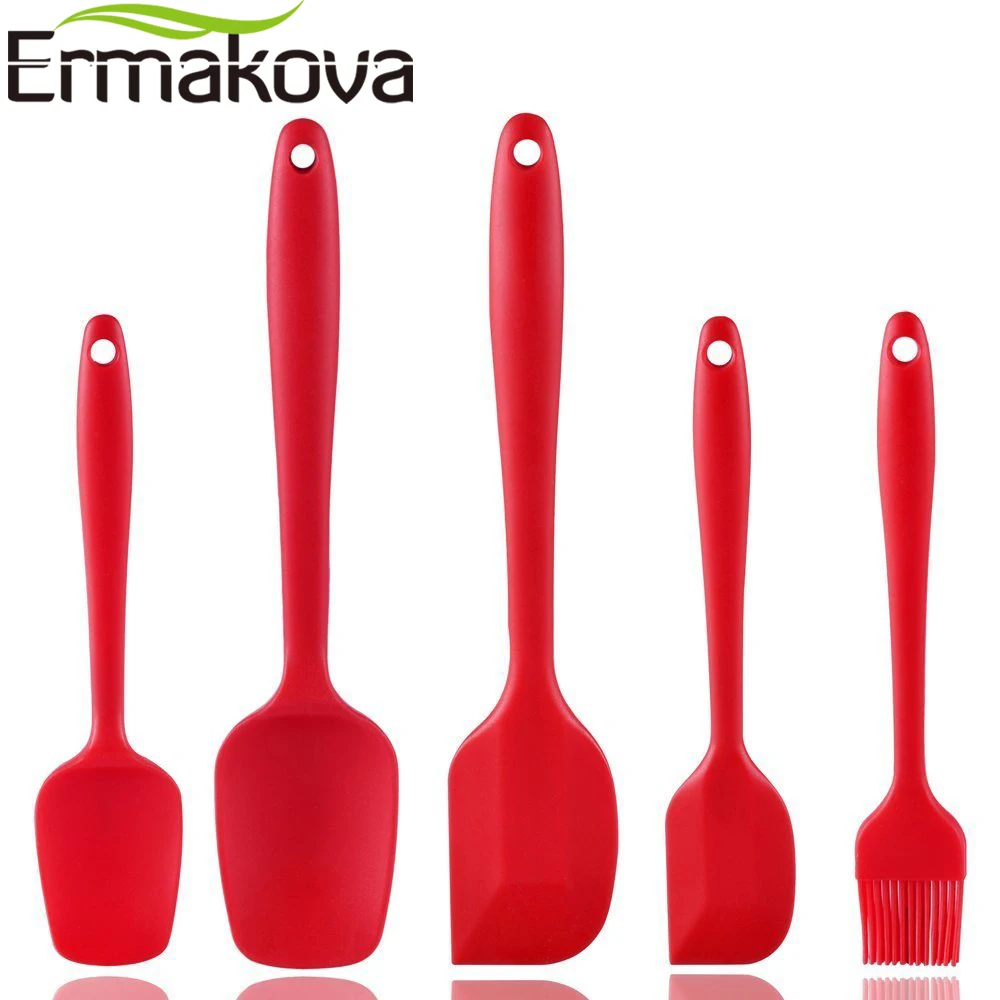 Набор силиконовых шпателей ERMAKOVA 5 шт./компл. термостойкие антипригарные