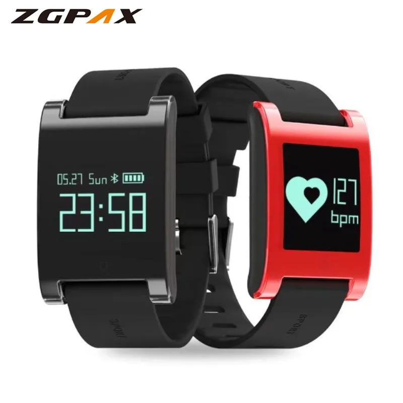 

ZGPAX DM68 Heart Rate Smart Bracelet IP67 waterproof with Blood Pressure Monitor Pedometer for iOS 8.0 Android 4.3 or above