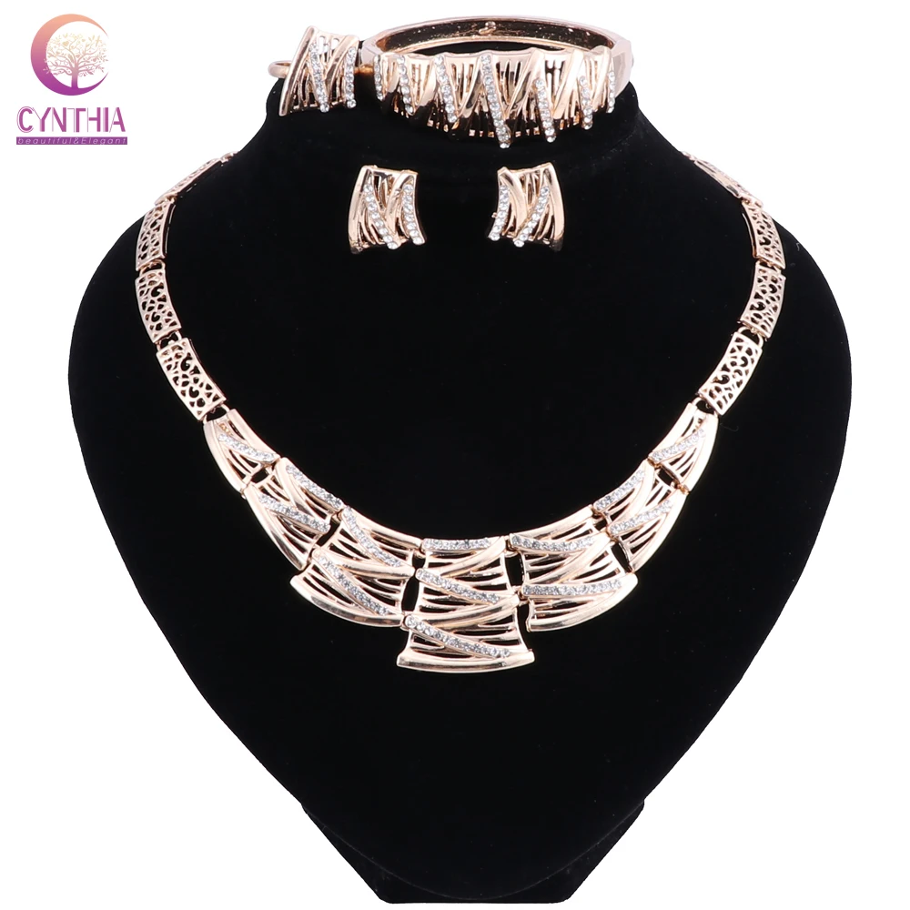 

2018 Fashion African Dubai gold Color Jewelry Set Wholesale Brand Nigerian Bridal Bead Wedding Jewelry Set Women Costume