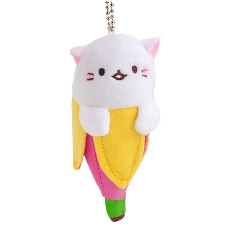 Новинка года аниме Banana Cat плюшевые Игрушечные лошадки супер каваи Neko Kitty peluche Куклы Подвески 5 шт./лот 10 см