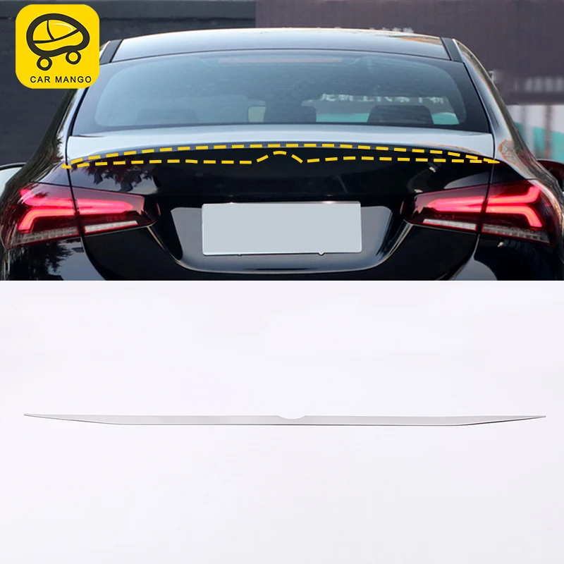 

CAR MANGO For Mercedes-Benz A-Class 2018 W177 V177 Auto Car rear tailgate trim frame Sticker cover Accessories