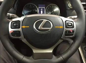 

Chromed ABS Plastic 2PCS Interior Streering Wheel Panel Control Trim For LEXUS NX200T NX300H 2015-2017