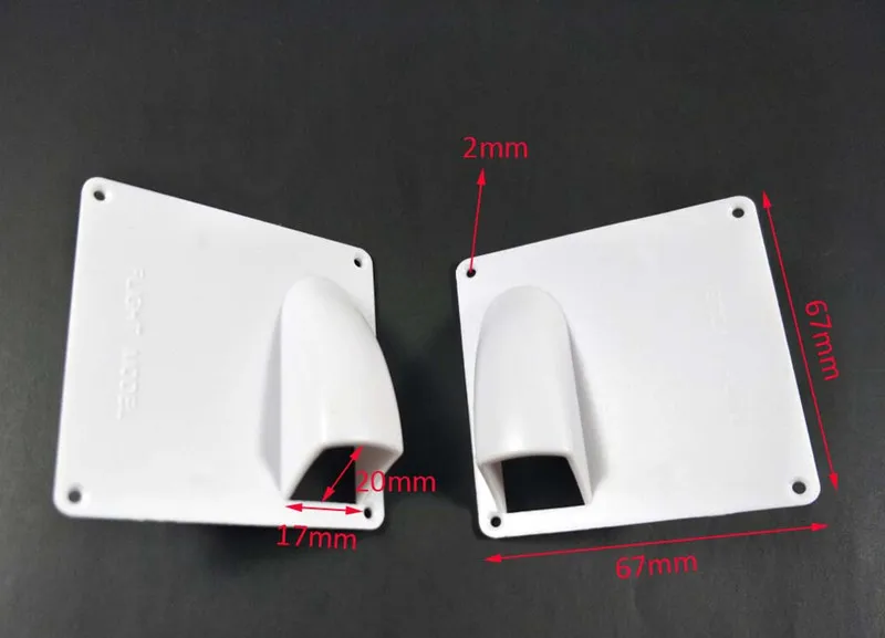 

1 Pair Of Plastic White RC Fixed Wing Airplane Servo Covering Plate Cover Board