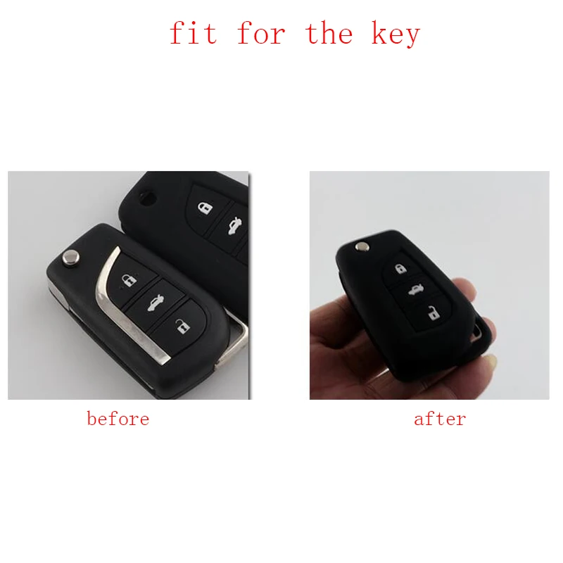 ZAD 3 кнопки силиконовый чехол для ключей от машины держатель Чехол брелока Дистанционного Управления чехол для Toyota Yaris Reiz Carola Rav4 автомобильные аксессуары