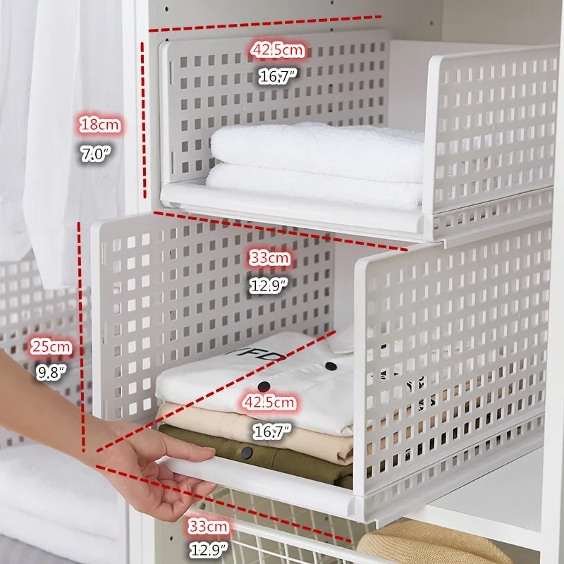 

wardrobe partition board rack, drawer type clothes storage box, bedroom cabinet, interlayer wardrobe, storage rack.