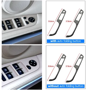 

Carbon Fiber Master Window Lifter Switch Panel Bezel Trim Cover Sticker Interior Fit For BMW E90 3 Series 4 Door 2005-2012 LHD