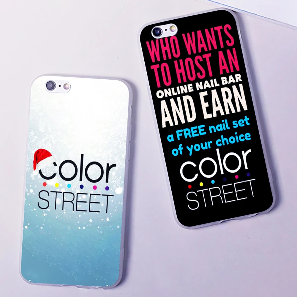 

Color Street Unique Logo hard fashion phone case cover for Samsung s8 s9plus S6 S7Edge for iPhone 7 6s 8plus 5s 5c X XS XR XSMAX