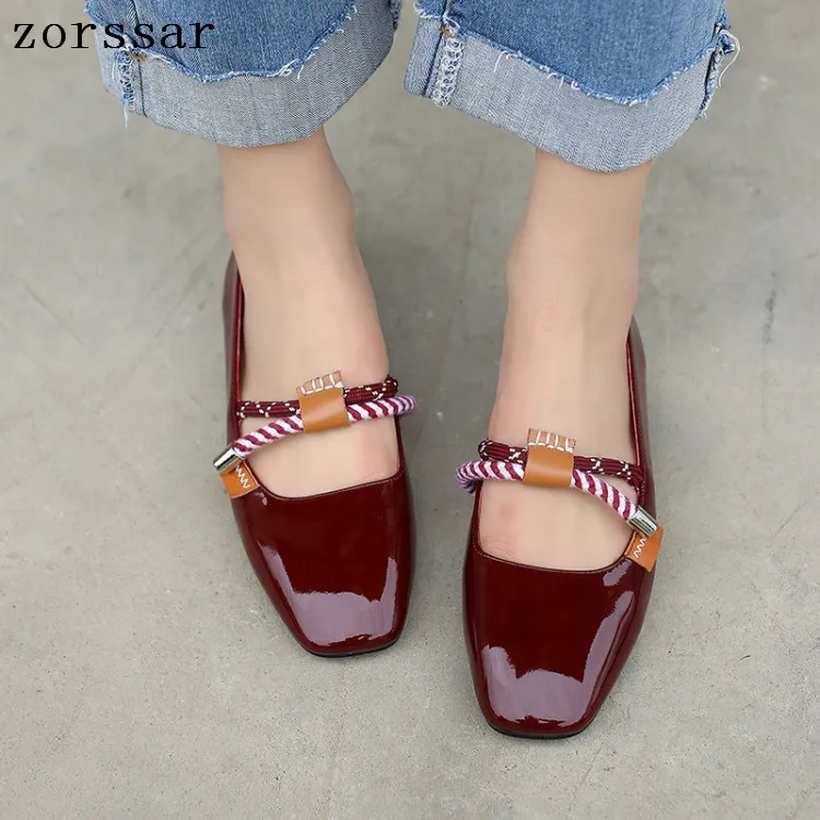 

Zorssar 2019 Spring New Patent leather Ladies Ballet Flats Casual Shallow Soft Women Footwear Comfortable Flat loafers shoes