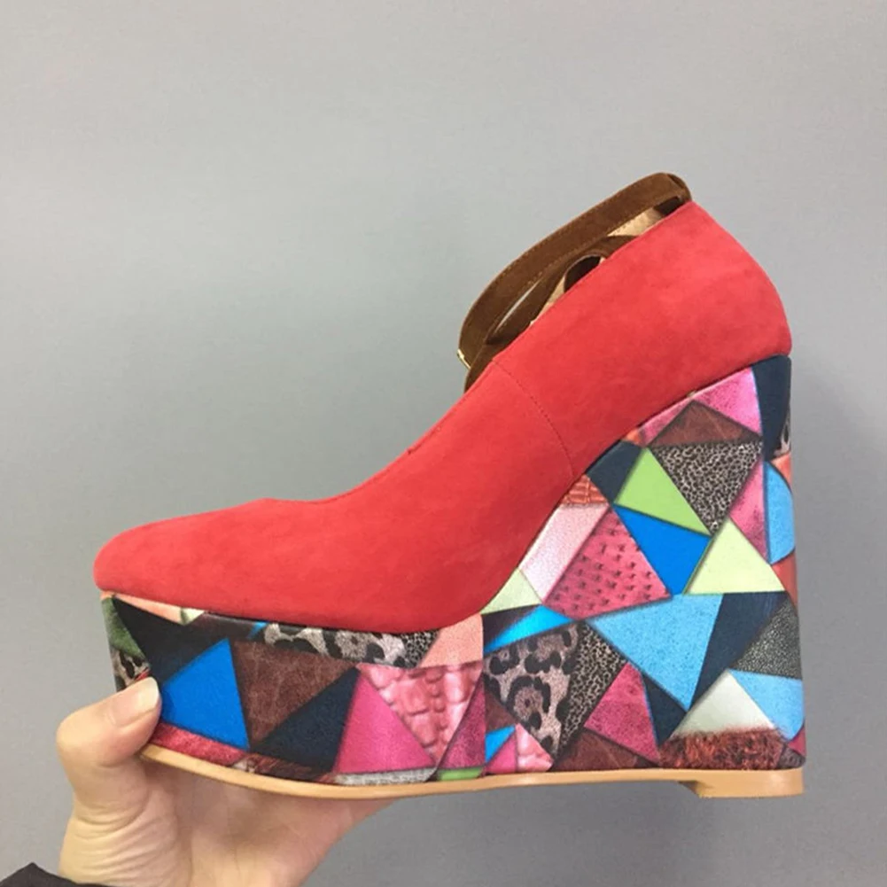 

Women's Plus Size 47 Sexy Platform Women Wedges Shoes Pumps Women Sexy Summer Party High Heels Shoes Woman Heeled