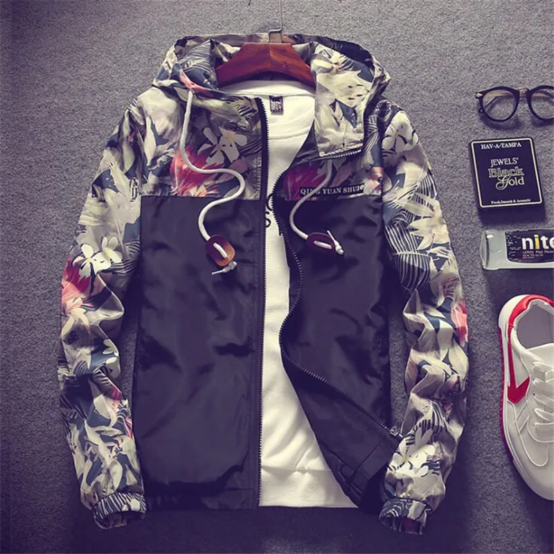 

Jacket Men Casual Sun Protection Coat Male Summer Mens Jacket Youth Korean Clothing Slim Streetwear Loose Thin Coat 5xl Hooded
