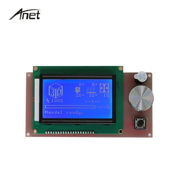 

Anet 3D printer Part Controller RAMPS 1.4 LCD 12864 Control Panel Blue Pcreen For Reprap Prusa i3 3D printer Anet A6