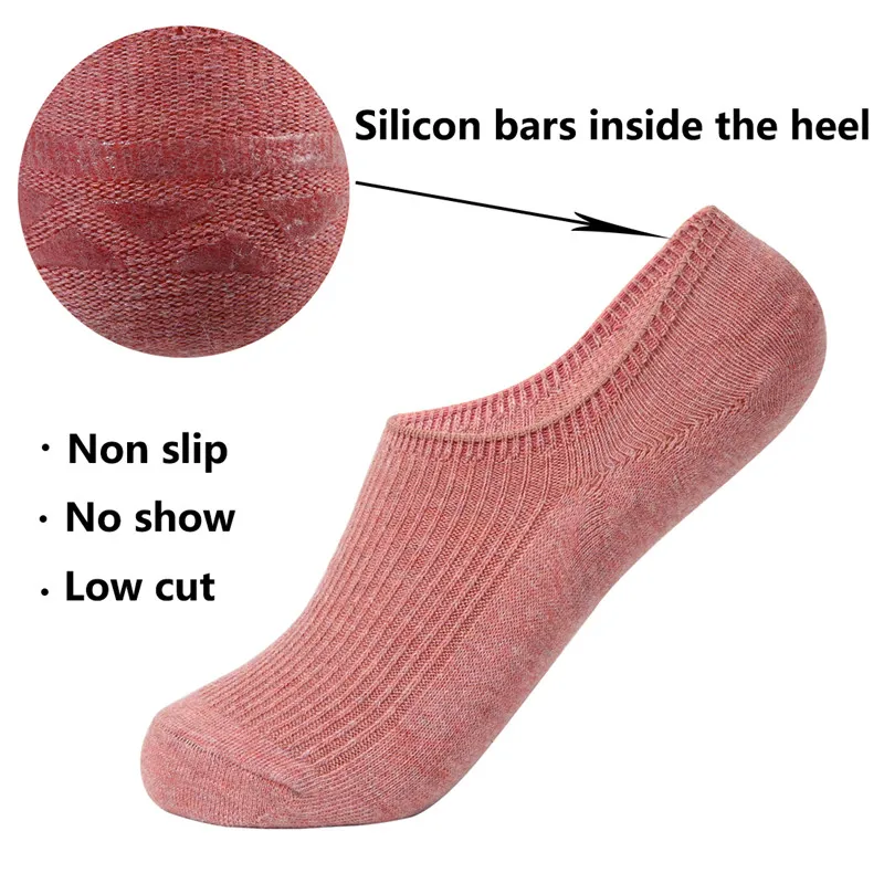 Women Soild Color Sock Slippers Summer New Cute Solid Invisible Non-slip Low Cut Socks Casual Cotton Breathable Ankle Boat Socks