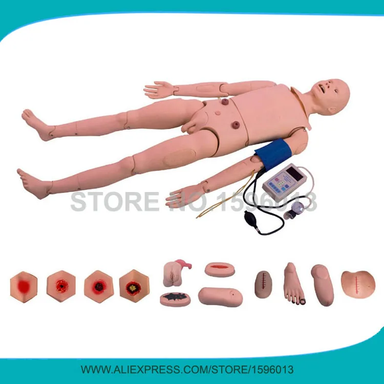 Full-functional Nursing Manikin With BP Training Arm,Adult Nursing Manikin,Trauma Care Model Full-functional Nursing Manikin With BP Training Arm,Adult Nursing Manikin,Trauma Care Model
