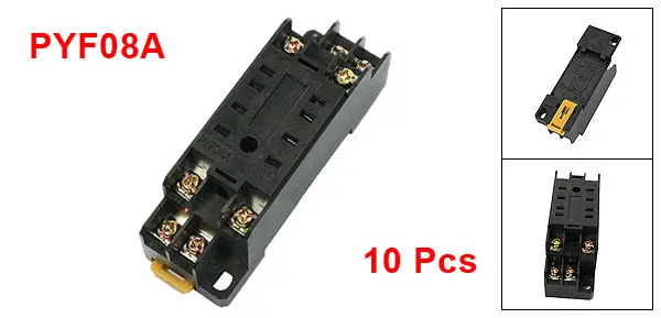 10pcs Spare Parts 8 Screw Terminal PYF08A Power Relay Socket Base Stand for MY2