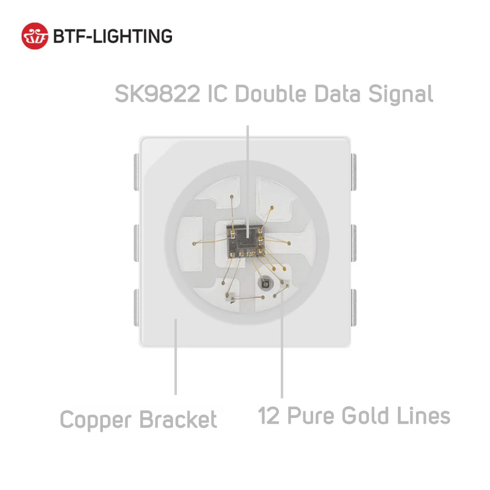 10~ 1000 шт. SK9822(аналогичный APA102) светодиодные чипы IC SMD 5050 RGB для полосы экрана DC5V с данными и часами отдельно