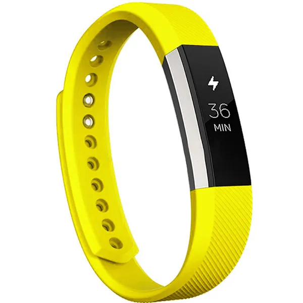 Высококачественный мягкий силиконовый безопасный регулируемый ремешок для Fitbit Alta HR, ремешок для наручных часов, Сменные аксессуары - Цвет: Цвет: желтый