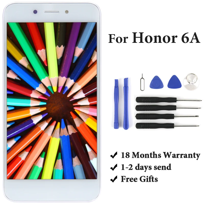 Для Honor 6A DLI L01 TL20 ЖК экран с рамкой черно белый золотой дисплей дигитайзер сборка
