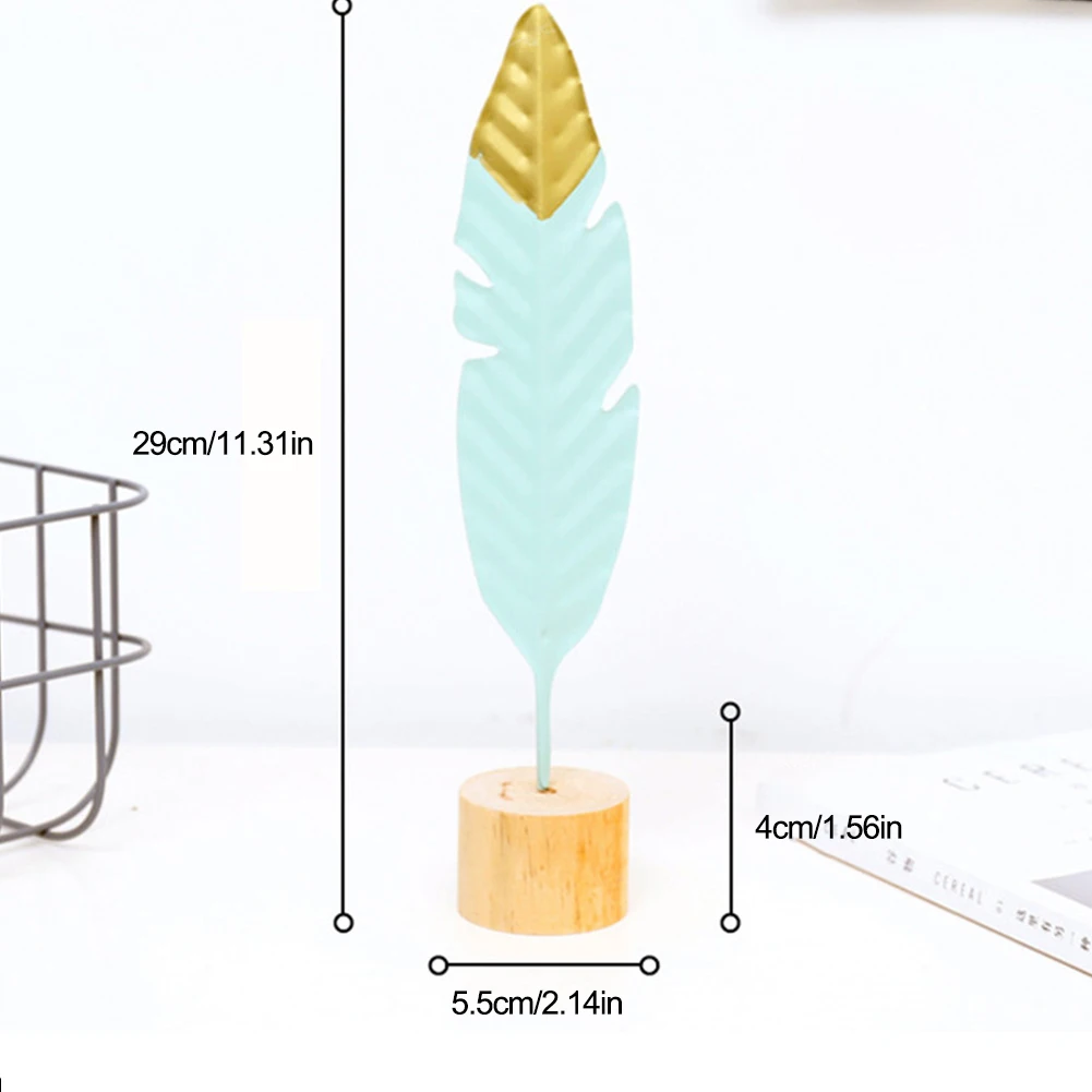 Скандинавский стиль, железные поделки из перьев, украшения с деревянной основой, для спальни, гостиной, домашнего декора, аксессуары для рабочего стола, лучший подарок