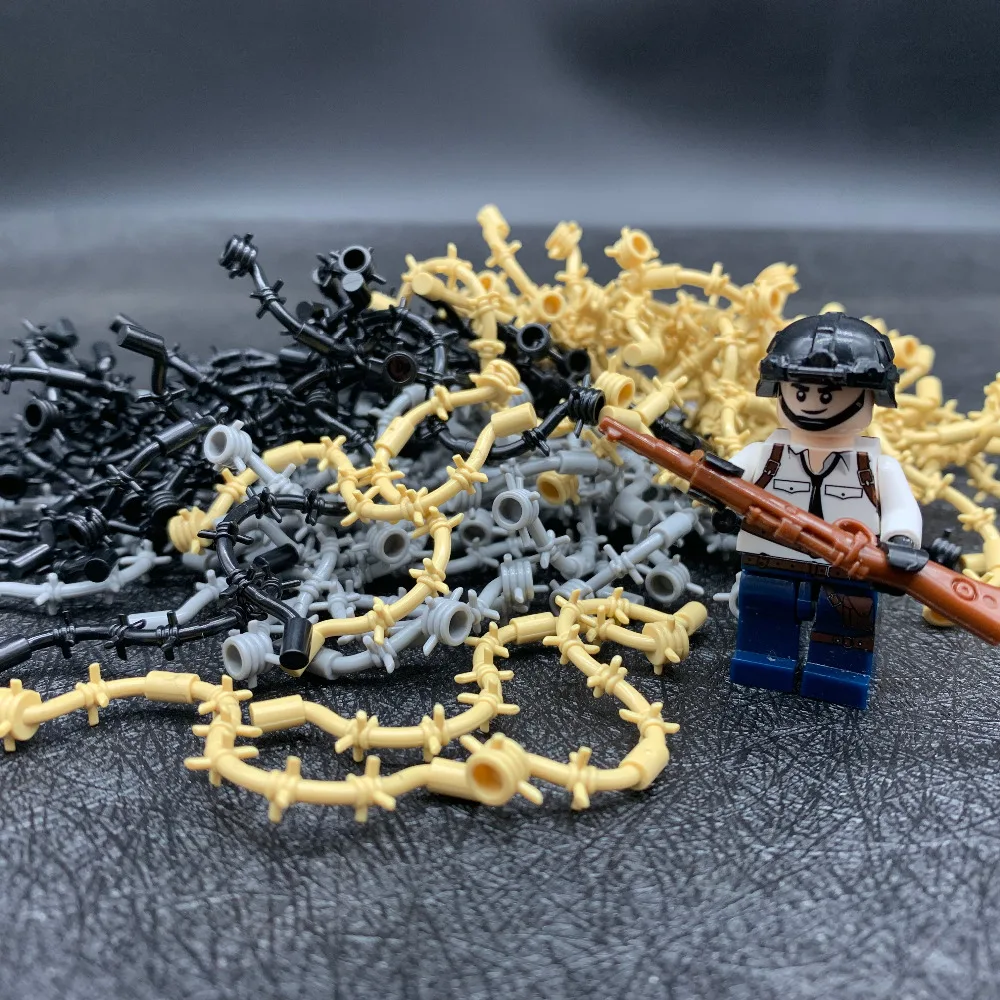 

30 Pcs/Lot DIY Building Blocks Defensive Fort Barbed War Wire Baseplate Min Bricks Base Compatible MOC Basic Blocks B39