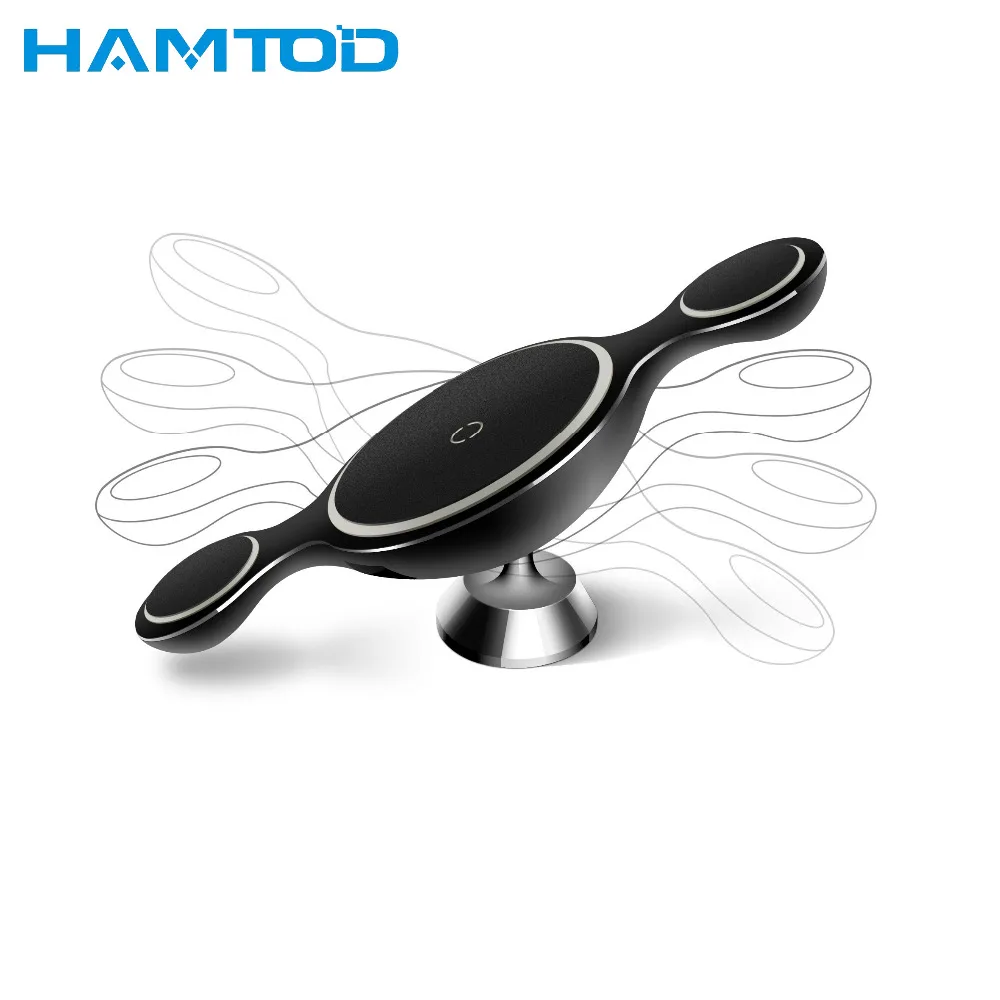 HAMTOD HC19 Qi Standard Fast Wireless Charger Car Mount car charger For iPhone x 8 8plus charging pad for Samsung S9 S8
