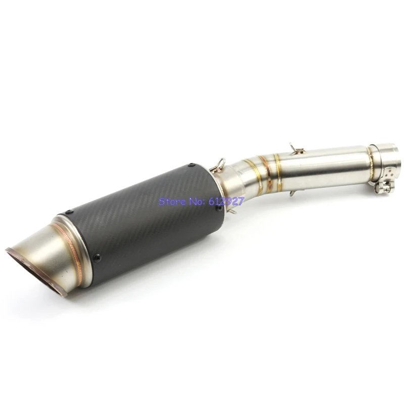 

Motorcycle CBR500 Slip On Carbon Fiber Exhaust Muffler Pipe Escape and Mid Link Pipe with DB Killer for CBR500R 2012-2015