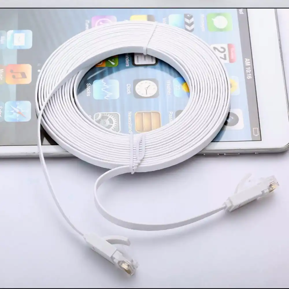 1//3//5//10M Super Long RJ45 Super High Speed Flat Type Ethernet Network Cable 10M