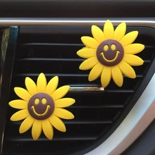 2 шт. автомобильный освежитель воздуха, вручающий цветок от солнца в автомобиле, кондиционер на выходе, парфюмерный зажим, Ароматический диффузор, автомобильный парфюм